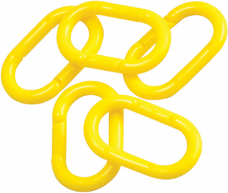 Connecting Links, Yellow, 2" L, Polyethylene