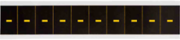 Outdoor Utility Pressure Sensitive Vinyl Dash Labels - 1" H, Yellow on Black