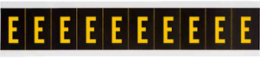 Outdoor Utility Pressure Sensitive Vinyl Letter Labels - 1" H, Yellow on Black, E