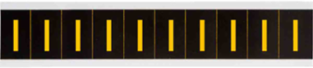 Outdoor Utility Pressure Sensitive Vinyl Letter Labels - 1" H, Yellow on Black, I