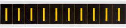 Outdoor Utility Pressure Sensitive Vinyl Letter Labels - 1" H, Yellow on Black, I
