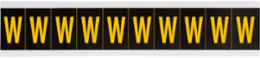 Outdoor Utility Pressure Sensitive Vinyl Letter Labels - 1" H, Yellow on Black, W