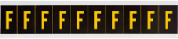 Outdoor Utility Pressure Sensitive Vinyl Letter Labels - 2" H, Yellow on Black, F