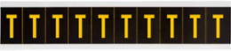 Outdoor Utility Pressure Sensitive Vinyl Letter Labels - 2" H, Yellow on Black, T