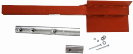 V-Loc Breakaway System - U-Channel With Wedge And Adapter, 30" H x 1.9" Dia, Brown/White