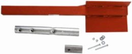 V-Loc Breakaway System - U-Channel With Wedge And Adapter, 30" H x 1.9" Dia, Brown/White