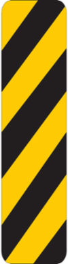 Diagonal Stripes Sign, 36" H x 12" W x 0.090" D, Aluminum