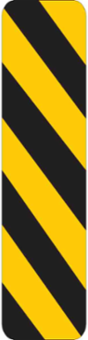 Traffic 6 In W Sign, 24" H x 6" W x 0.090" D, Aluminum
