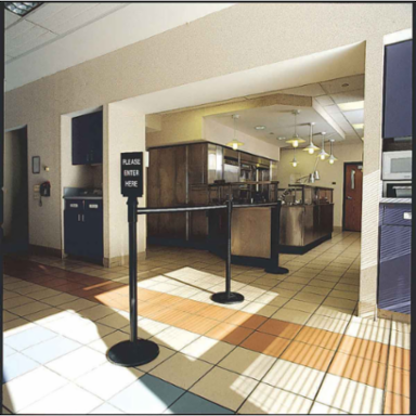 Indoor TensaBarrier Barricade System, Black, 40" H