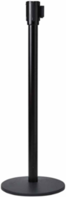 Indoor TensaBarrier Barricade System, Black, 40" H