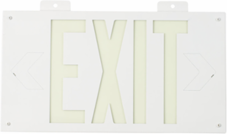 BradyGlo Exit Sign, 8.25 Inch H x 15.25 Inch W, Glow in the Dark