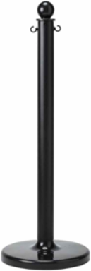 Bradylink Warning Post, Black, 40 Inch H x 2.5 Inch Dia, Polyethylene
