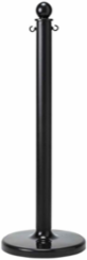 Bradylink Warning Post, Black, 40 Inch H x 2.5 Inch Dia, Polyethylene
