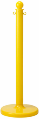 Bradylink Warning Post, Yellow, 40 Inch H x 2.5 Inch Dia, Polyethylene