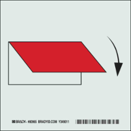 BradyGloTM Photoluminescent Sign, 6 Inch x 6 Inch, Glow in the Dark, Square