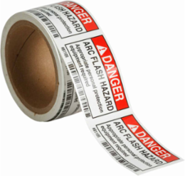 Arc Flash Safety Labels - Self-Sticking Polyester, 2 Inch H x 3 Inch W, 100 Labels