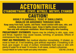 CAUTION! HIGHLY FLAMMABLE. TOXIC IF SWALLOWED, INHALED OR ABSORBED THROUGH SKIN…, 2" H x 2" W, Black on Yellow, Pack of 25 Labels