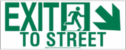 BradyGlo NYC Approved Exit Sign, 7 Inch H x 18 Inch W, Glow in the Dark