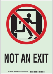 Not An Exit Sign, 10" H x 7" W x 0.0096" D