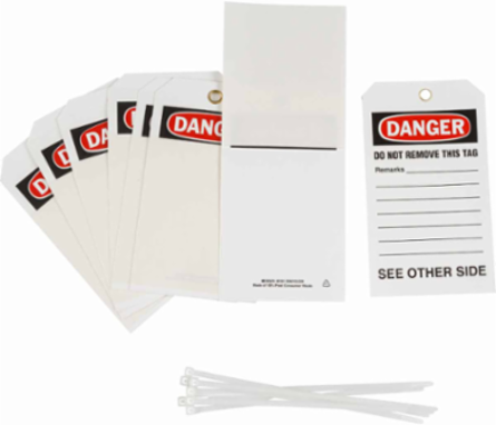 Self-Laminating Tags: DANGER, Pack of 10 Tags