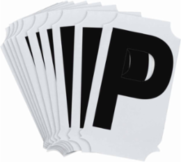 QUIK-ALIGN® Helvetica Permanent Adhesive Vinyl Letter Labels - 2 in H, Black