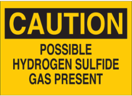 Caution Sign 10 Inch H x 14 Inch W, Polyester, Abrasion-Resistant, Self-Adhesive