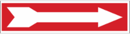 Right Arrow Sign, 3.5" H x 14" W x 0.006" D, Polyester