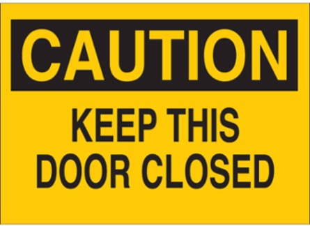 Caution Sign 7 Inch x 10 Inch Polyester, Self-Adhesive, Outdoor Use