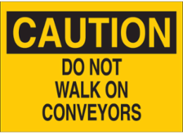 Caution Sign, 10 Inch H x 14 Inch W, Polyester, Outdoor Use, Abrasion-Resistant