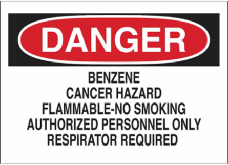 DANGER No Smoking Authorized Personnel Only Respirator Required Sign, 7" H x 10" W x 0.006" D, Polyester