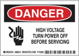 HIGH VOLTAGE, Pack of 5 Labels