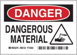 DANGEROUS, Pack of 5 Labels, Polyester