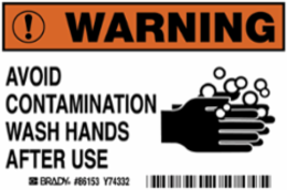 AVOID Safety Label, 3.5 Inch H x 5 Inch W x 0.006 Inch D, Permanent Adhesive