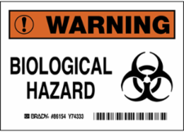Biological Polyester Label, 3.5 in x 5 in, Permanent Adhesive, Abrasion-Resistant