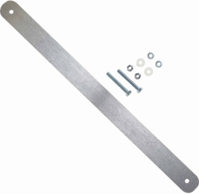 Fence Sign Support Bracket With Hardware - 23", 23" H x 0.08" D, Green