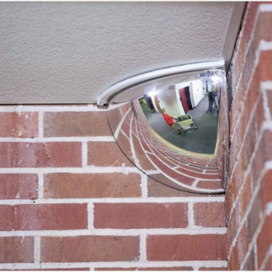Quarter Dome Safety Mirror, 18" Dia