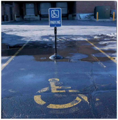 Movable Sign Post Kit with 17 Inch Diameter Base & 4 Ft Height, Black