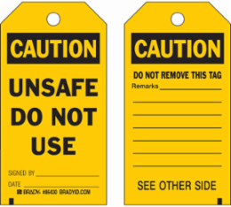 Heavy Duty Polyester Safety Tag, 5.75 Inch x 3 Inch, Chemical & Water Resistant
