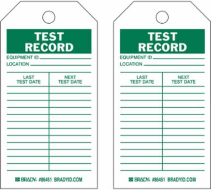 Inspection & Material Control Tags - Heavy Duty Polyester, 5.75" H x 3" W, Green on White
