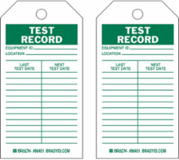 Inspection & Material Control Tags - Heavy Duty Polyester, 5.75" H x 3" W, Green on White