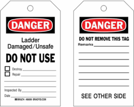 Write-On Paper Cardstock Accident Prevention Tags, 7 Inch H x 4 Inch W, Non-Laminated