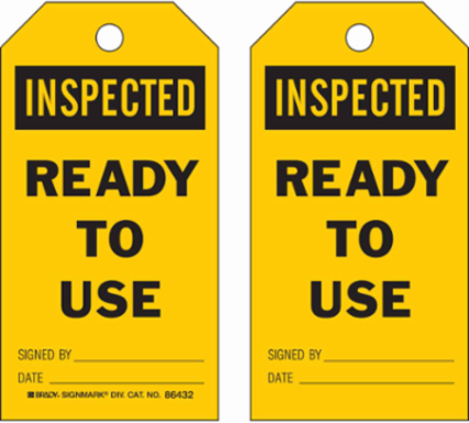 Accident Prevention Tag, 7 Inch x 4 Inch, REPAIR TAG, Black on Yellow
