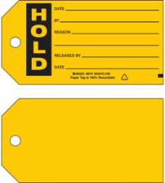 HOLD Production Tag, DATE: BY: REASON: RELEASED BY: DATE: