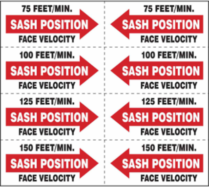 Safety Label, 1 Inch x 2.25 Inch, Black/Red on White, Pack of 32 Labels