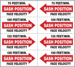 Safety Label, 1 Inch x 2.25 Inch, Black/Red on White, Pack of 32 Labels