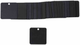 Blank Valve Tags 2 Inch x 2 Inch Anodized Aluminum, Black, 25 Tag/Pack