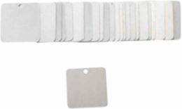 Blank Valve Tags 2 Inch x 2 Inch Aluminum, Anodized, Pre-Punched Hole, Pack of 25