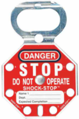 Shock-Stop Labeled Hasp, 5/Pack
