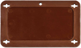Blank Valve Tags 2.2 Inch H x 3.7 Inch W, Laminated Plastic, Brown, Outdoor Use