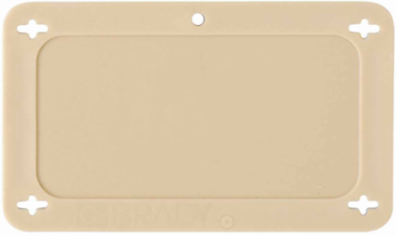Blank Plastic Valve Tags, 2.2 Inch H x 3.7 Inch W, Tan, Durable, Outdoor Use